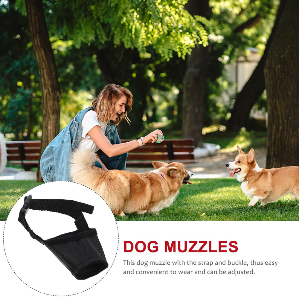 1x Puppy Muzzle Walking Puppy Muzzle Adjustable Muzzle Anti-Barking Doggy Muzzle