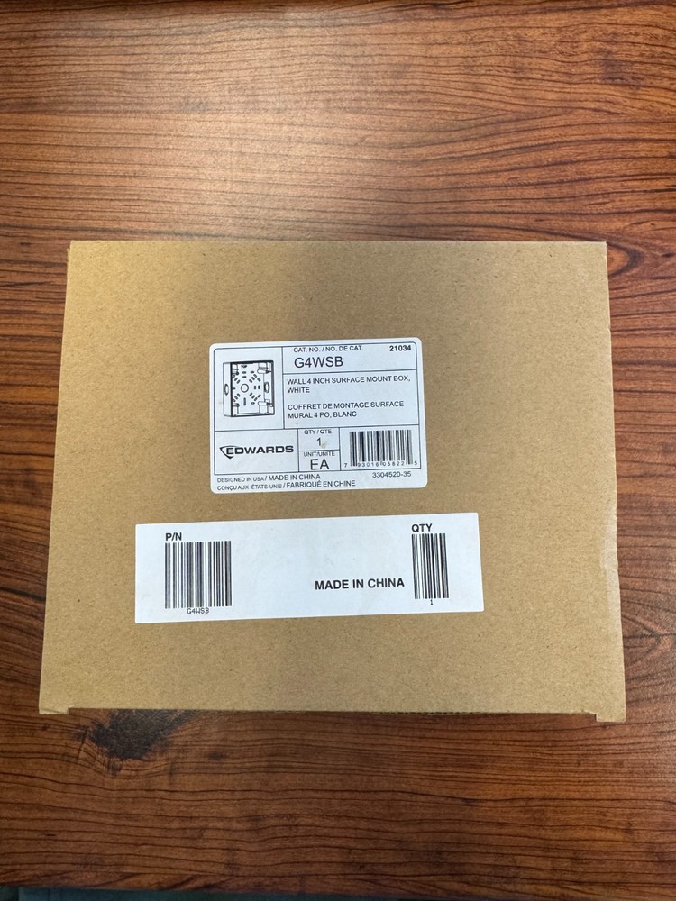 Edwards G4WSB 4" Wall Surface Mount Box, White