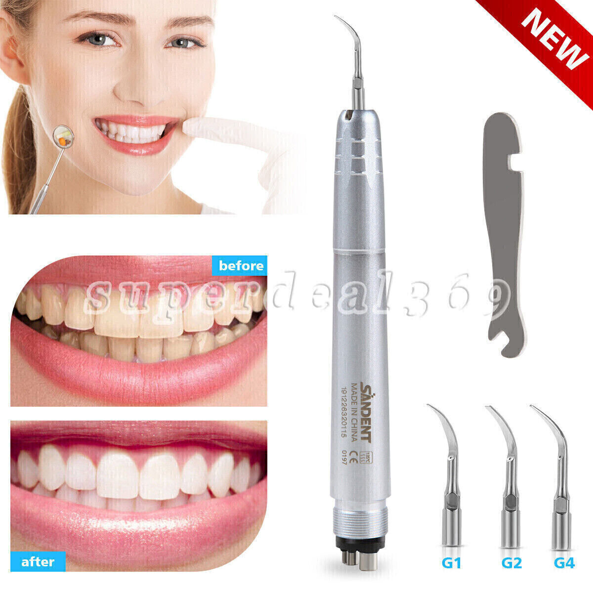 Dental Ultrasonic Air Perio Scaler Handpiece Hygienist Cavitron 2 Hole / 4 Hole