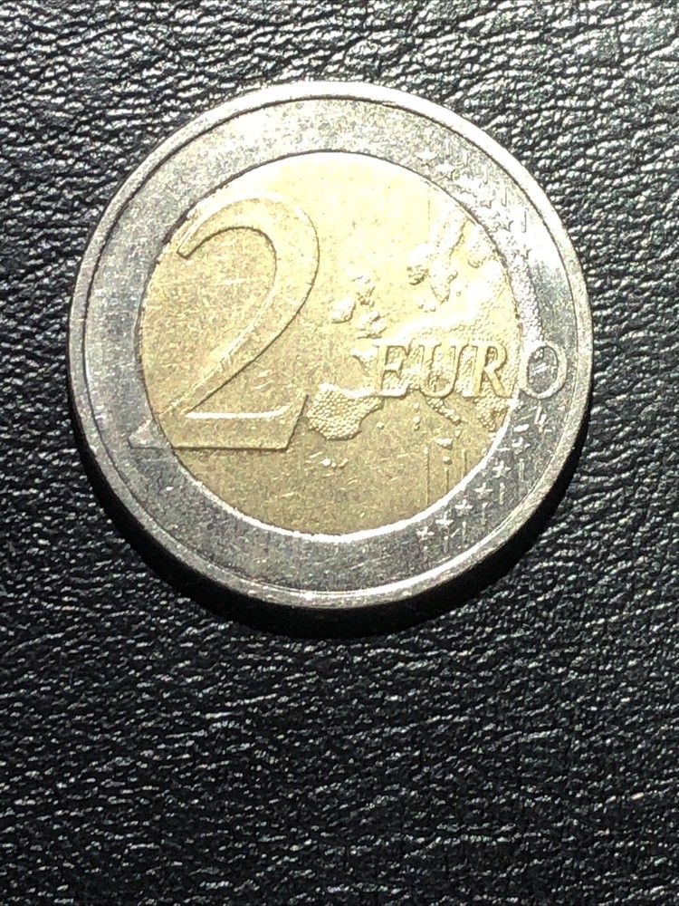 Germany 2014 A Error, 2 Euro coin, eagle, misprinting with eccentricity errors