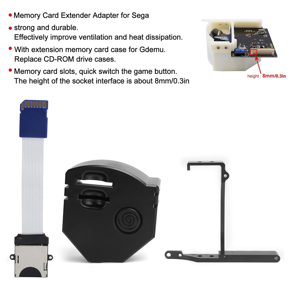 3D Print Extension Memory Card Extender Adapter Mount Kit For