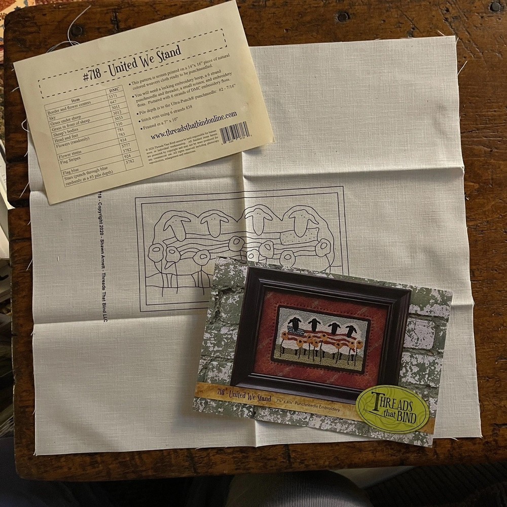 Punchneedle Threads that Bind, 718 United We Stand Pattern