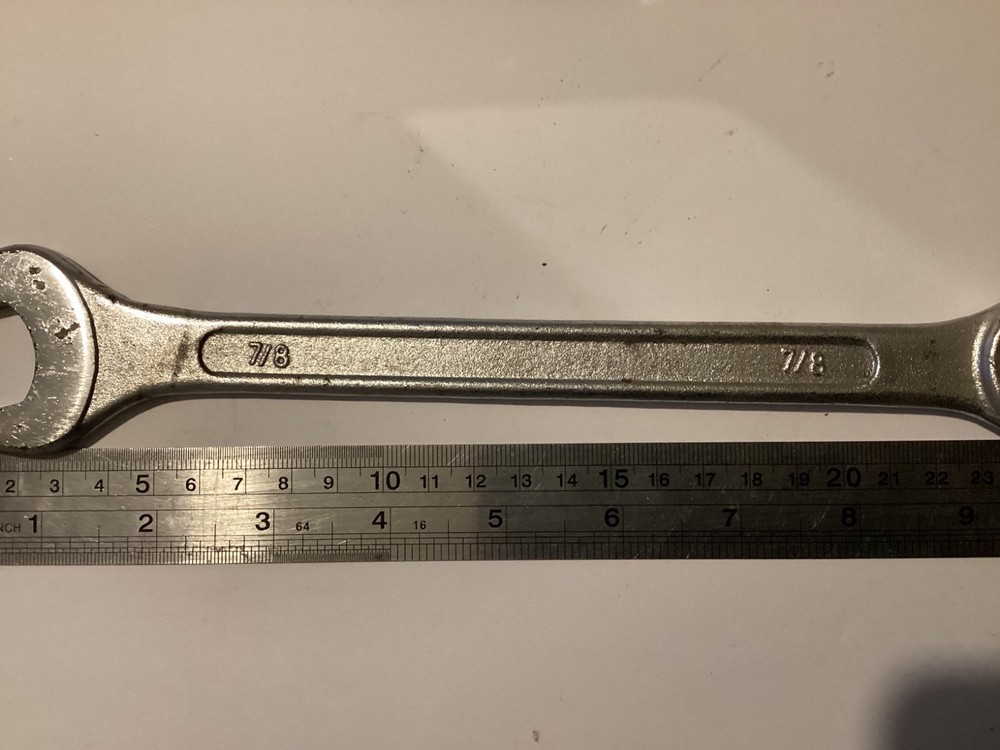 Drop forged ,combo spanner, size 7/8w fs