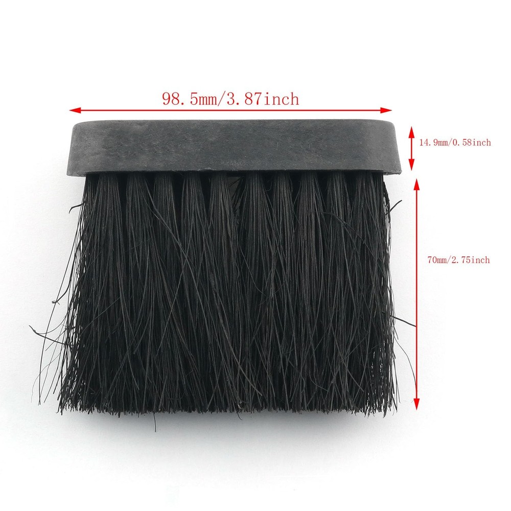DGBRSM 2PCS Hearth Brush Fireplace Replacement Head Cleaning Black