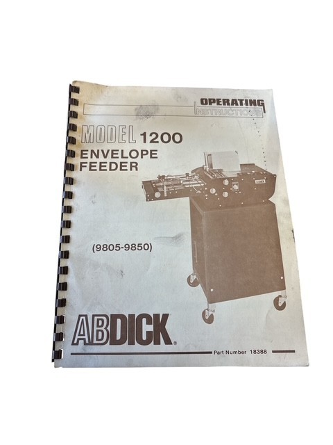 ABDICK MODEL 1200 Envelope Feeder Clean Machine