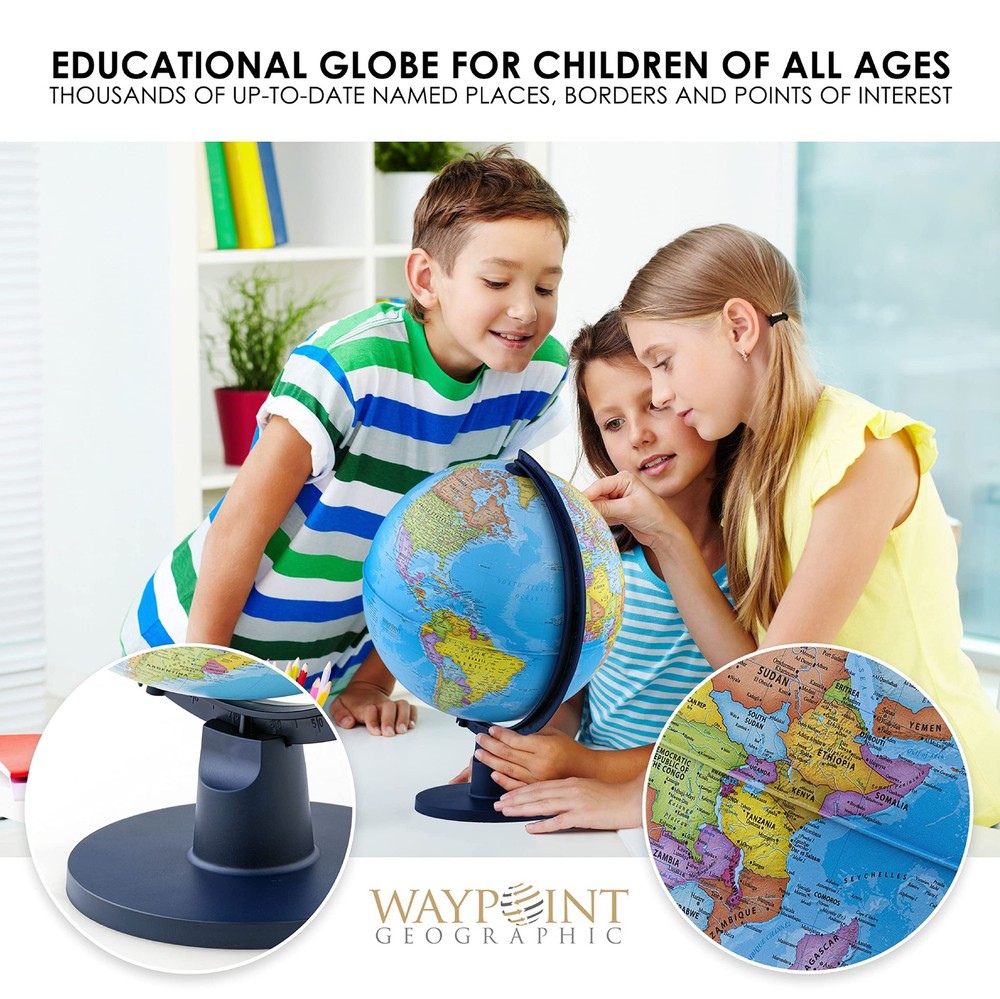 Scout+ Illuminated With Map, World Globe for , Decorative Classroom Globe wit...