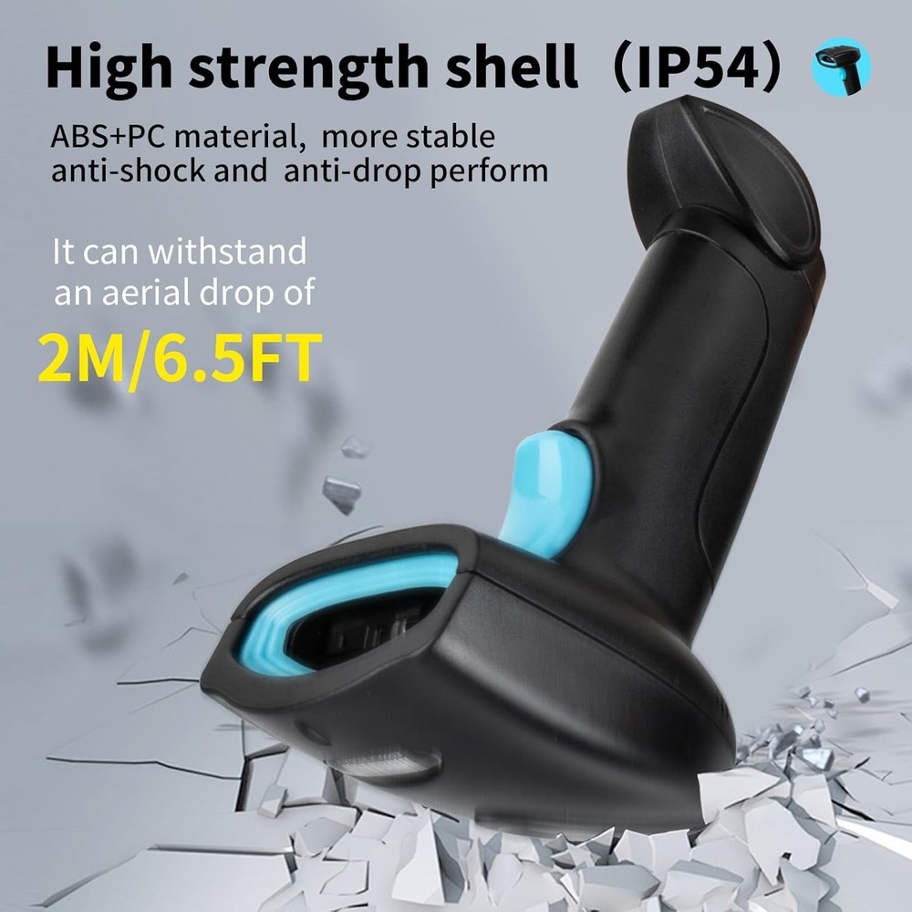 High-Speed USB Barcode Scanner - Reliable 1D Reader for Supermarkets & Offices