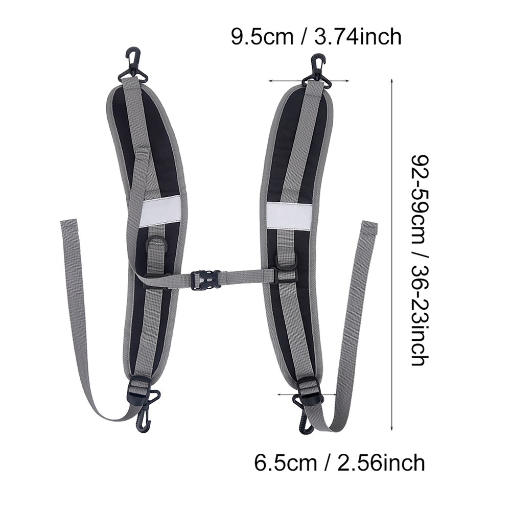 1 Pair Waterproof Nylon Adjustable Shoulder Straps Replacement for Backpack