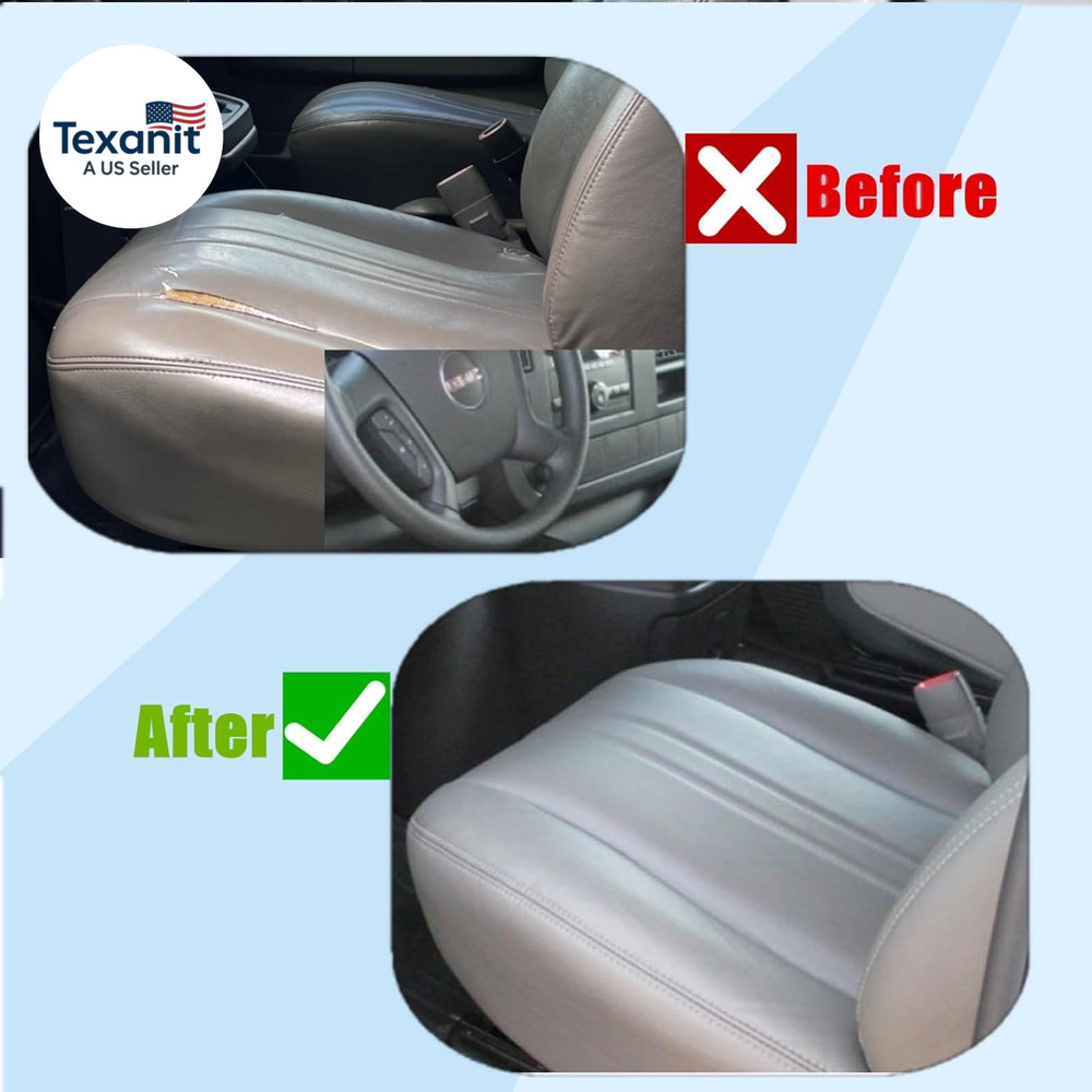 Front Driver or Passenger Side Bottom Replacement Leather Seat Cover Compatible