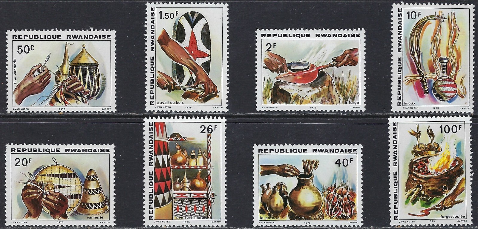 Rwanda- Beautiful MNH Set of Stamps -Basket Weaving ..........51L.......L-128