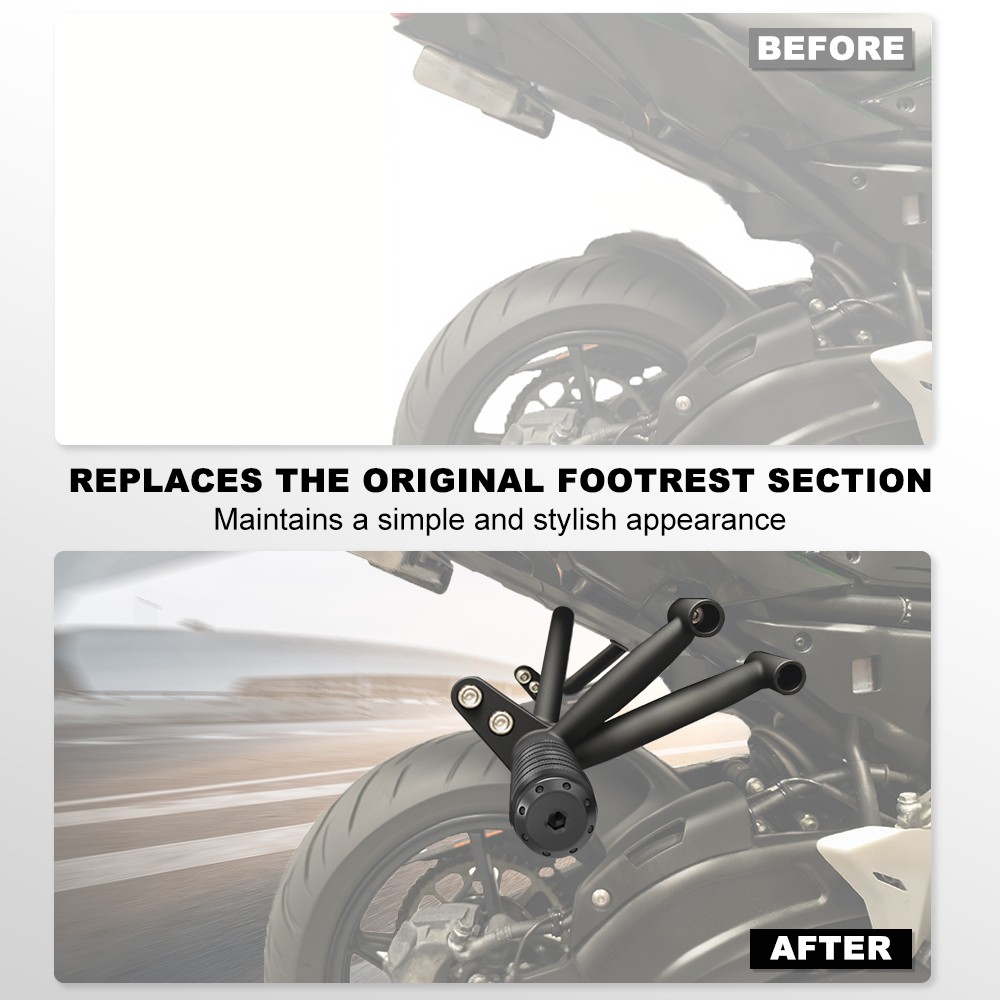 Stunt Subcage Passenger Footpegs Guard Fit For Kawasaki Z650/Ninja 650 2017-2025
