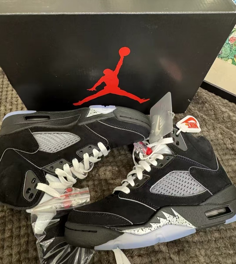 Jordan 5 Retro OG Black Metallic Reimagined High Top Men's Basketball Shoes