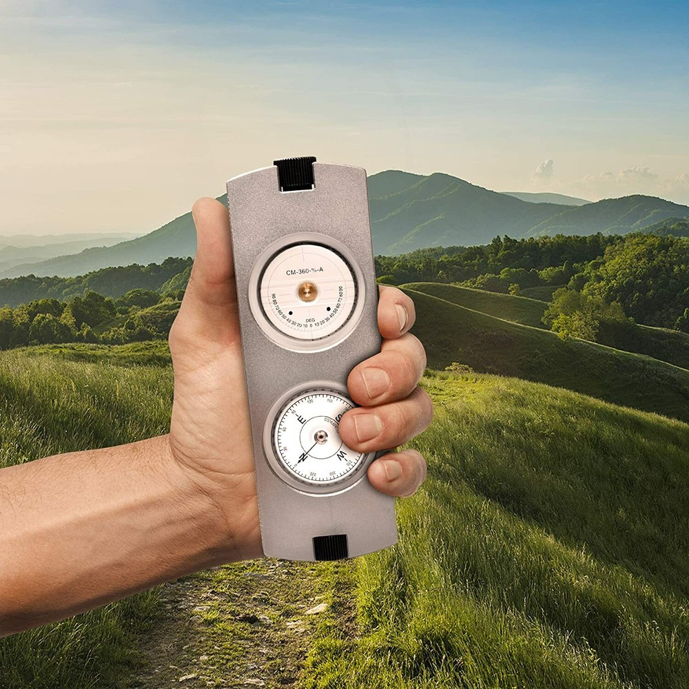 Handheld Clinometer Compass w Case Combo - Satellite Inclinometer Surveying Tool