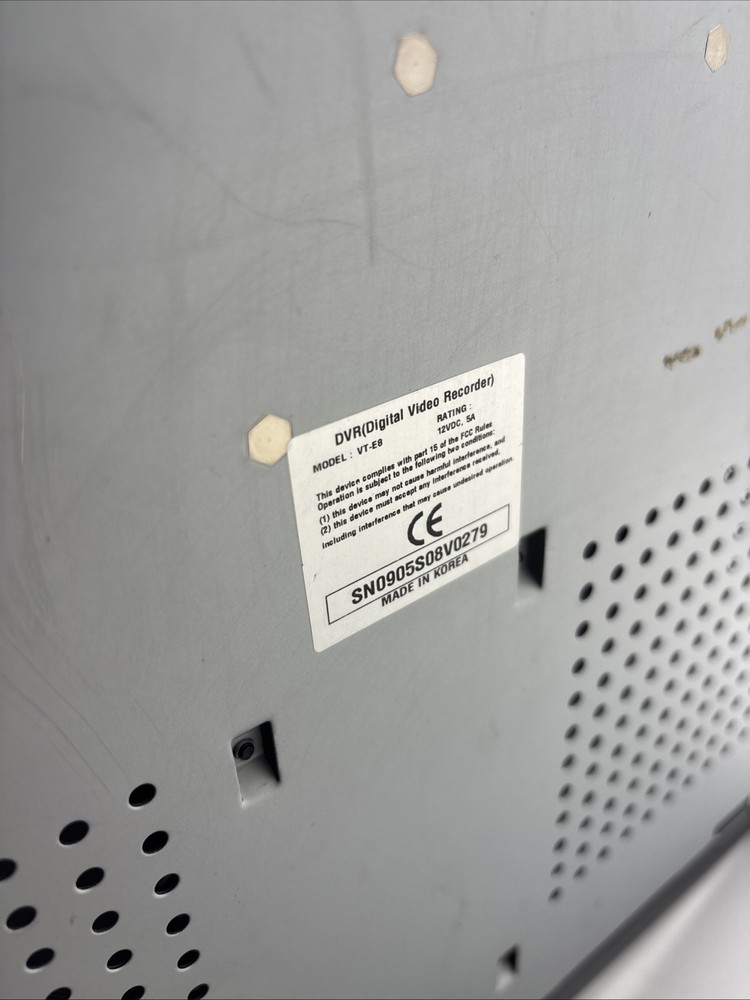 VITEK VT-E8 8 Channel Digital Video Recorder Untested Unit Only