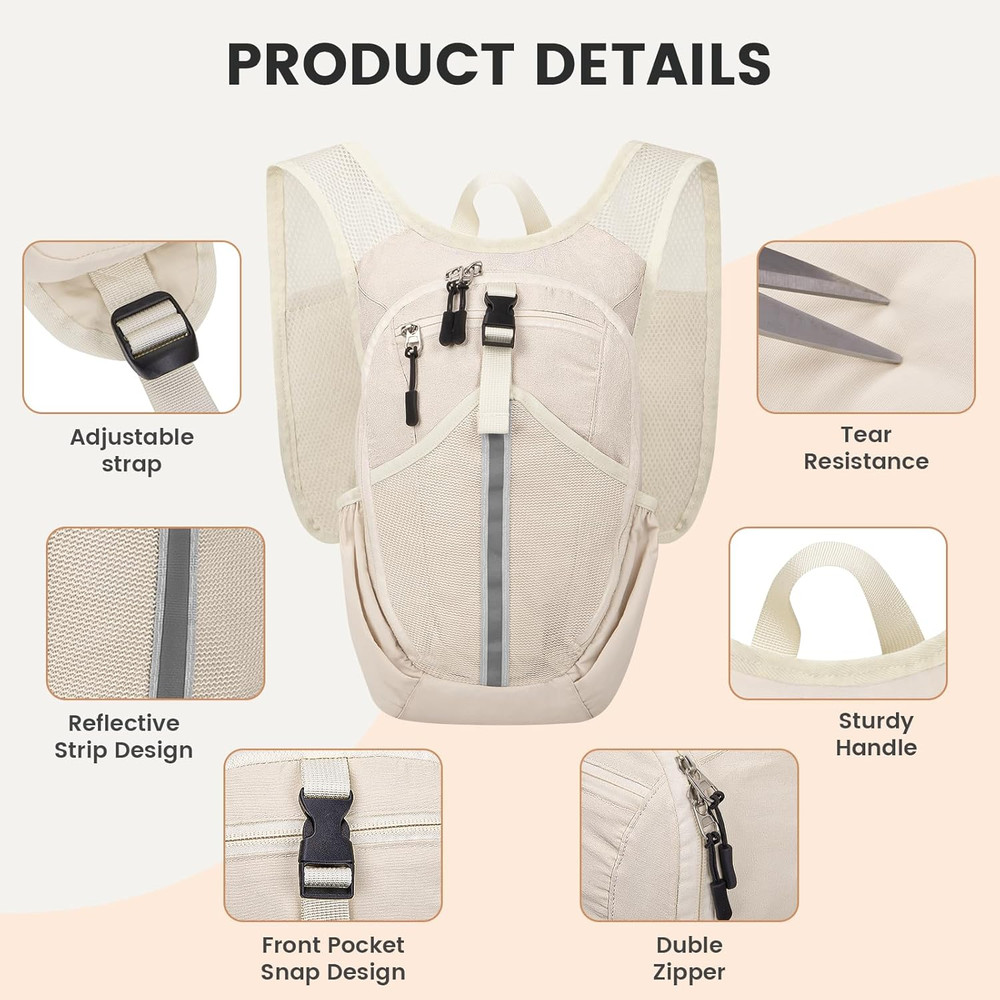 Small Hiking Backpack 10L- Lightweight Packable Foldable Backpack for Travel Cam