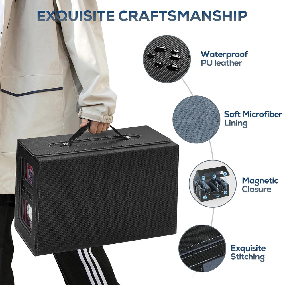 Trading Card Storage Box for MTG, MTG Commander Deck Box，Multi-Purpose Deck Case