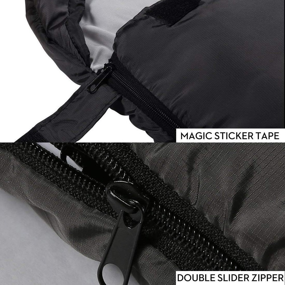 Spacious Rectangular Sleeping Bag - Waterproof & Machine Washable for Outdoors