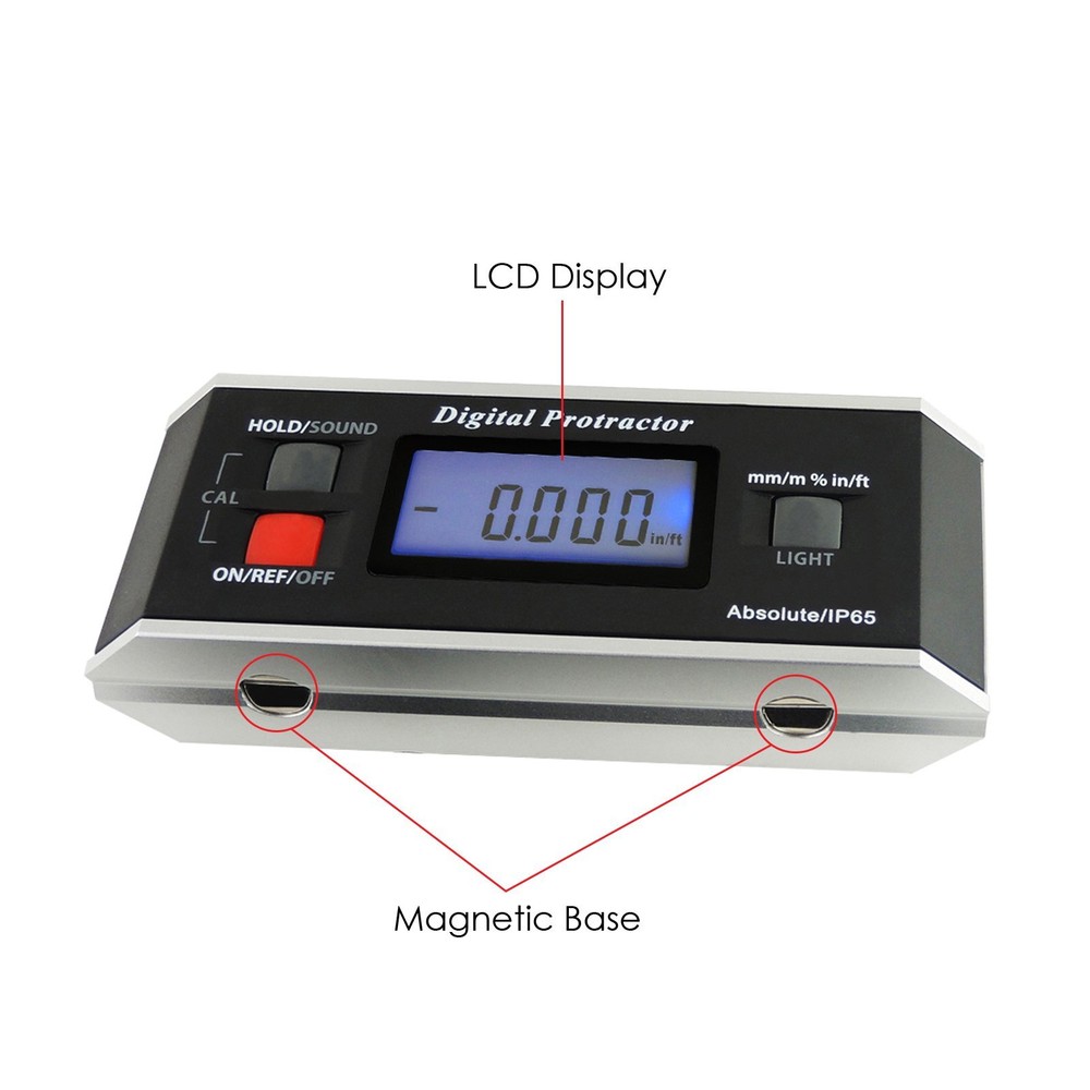 Digital Angle Finder Magnetic Protractor Inclinometer Angle Level Meter Angle Fi