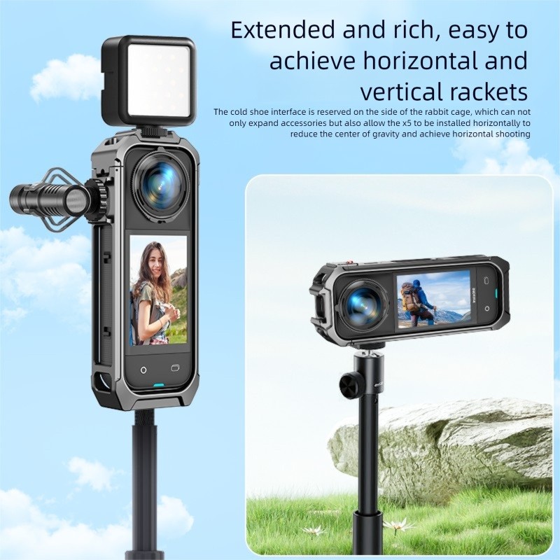 Camera Aluminium Protective Bezel Expanded Protective Frame for Insta360 X5