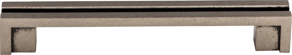 Top Knobs TK56PTA Flat Rail Pull 5" (c-c) Pewter Antique