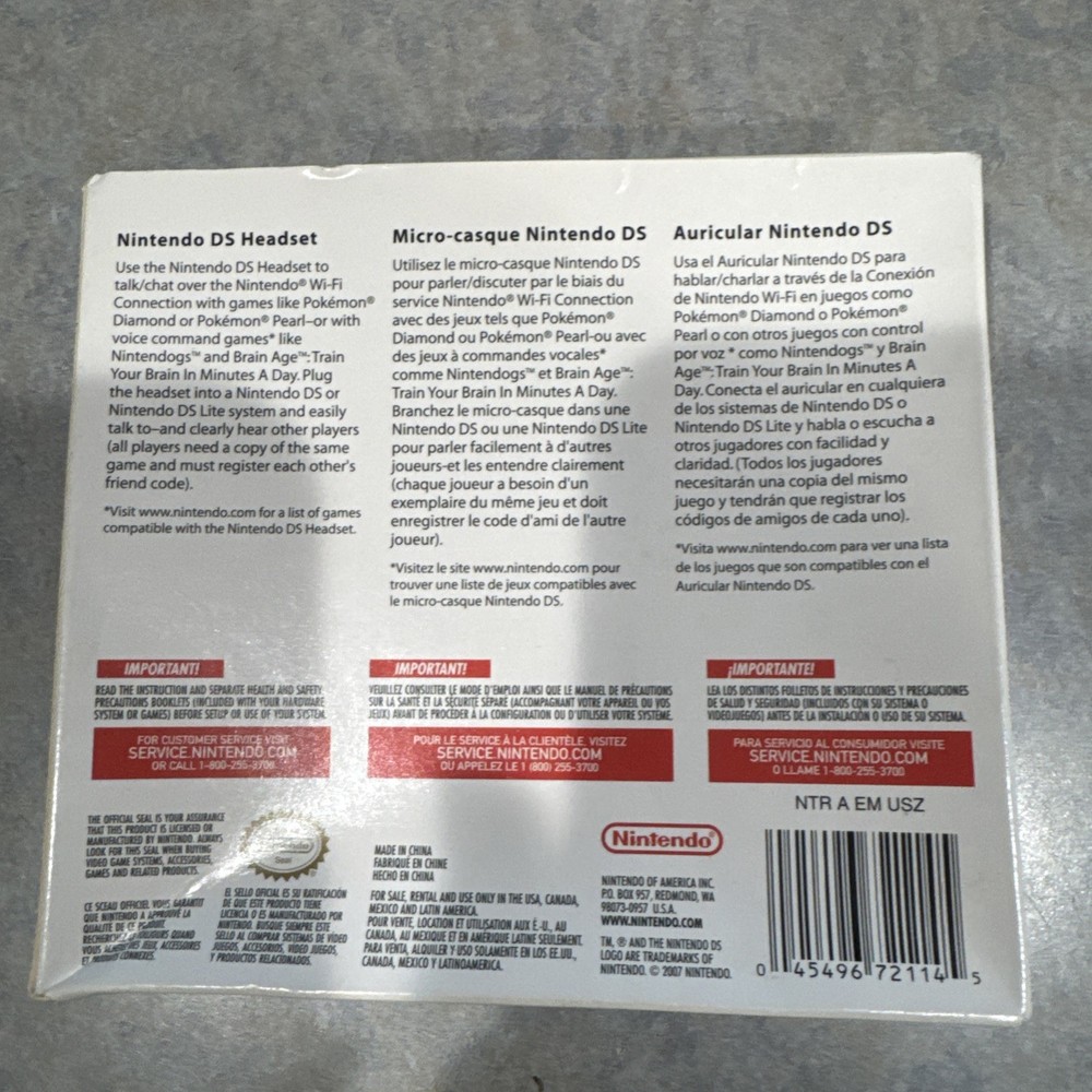 Official Nintendo DS Headset | White | Open Box