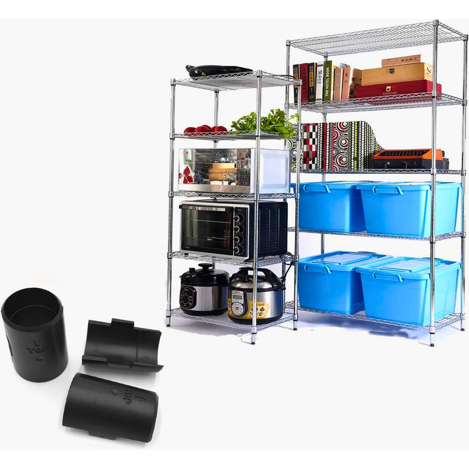 Wire Shelf Clips,50-Packs Wire Shelving Shelf Lock Clips for 1" Post Shelvings