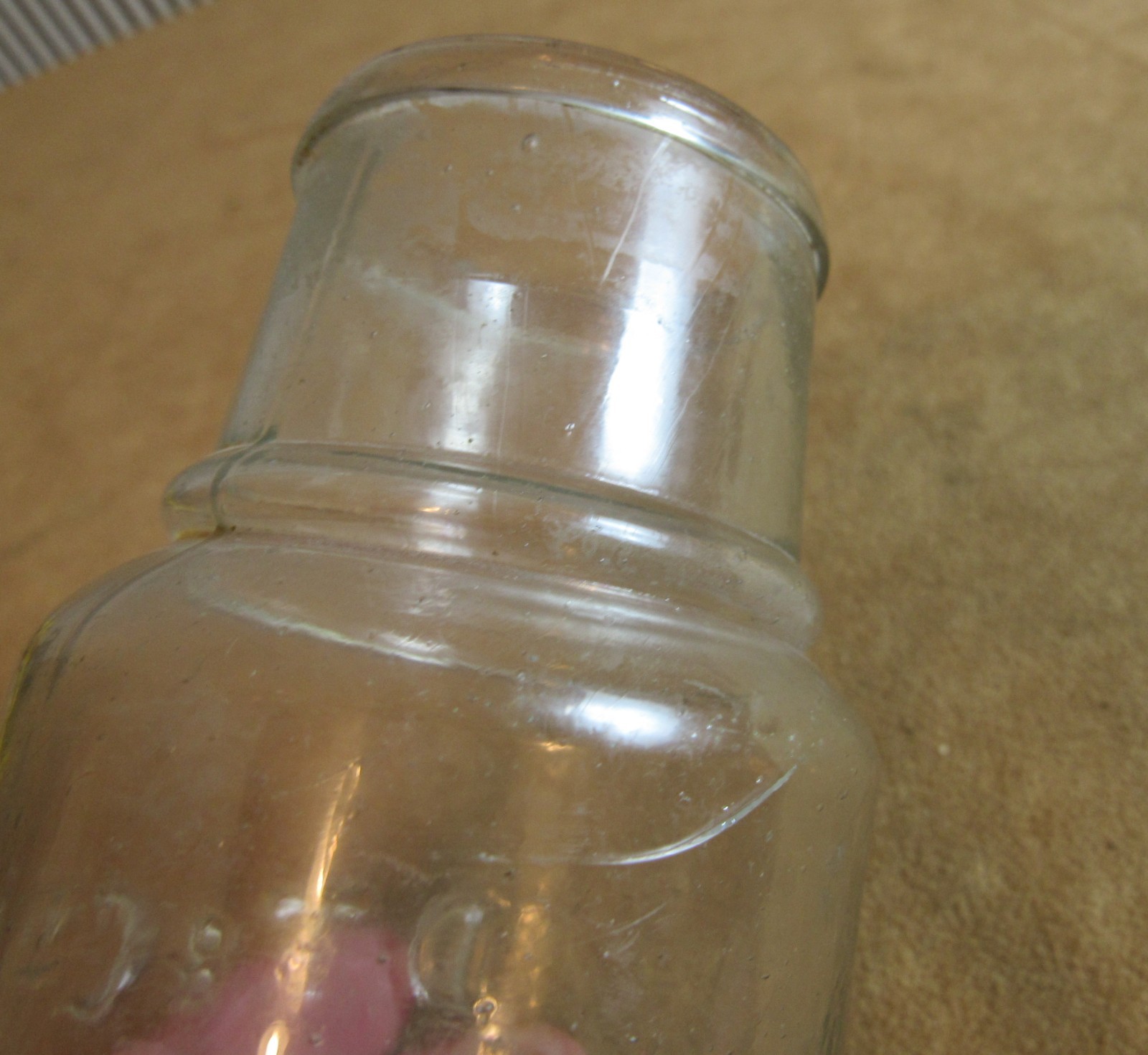 Civil War Mustard Bottle Jar D F & Co Depose Pontil 1860s