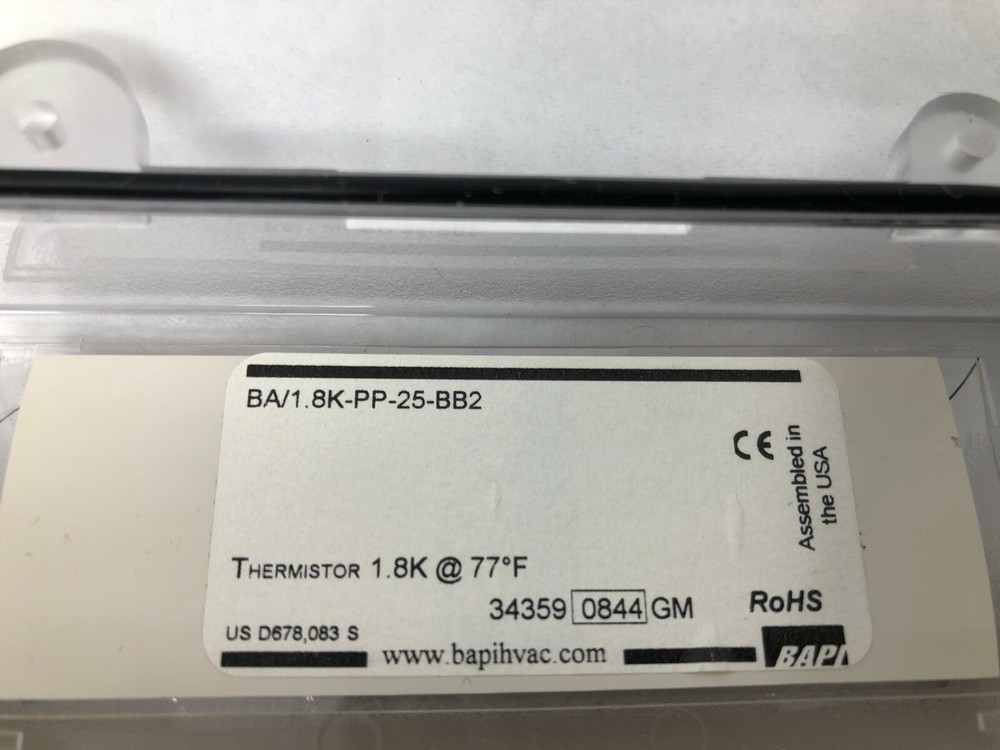 BAPI BA/1.8K-PP-25-BB2 Temperature Thermistor Remote Sensors