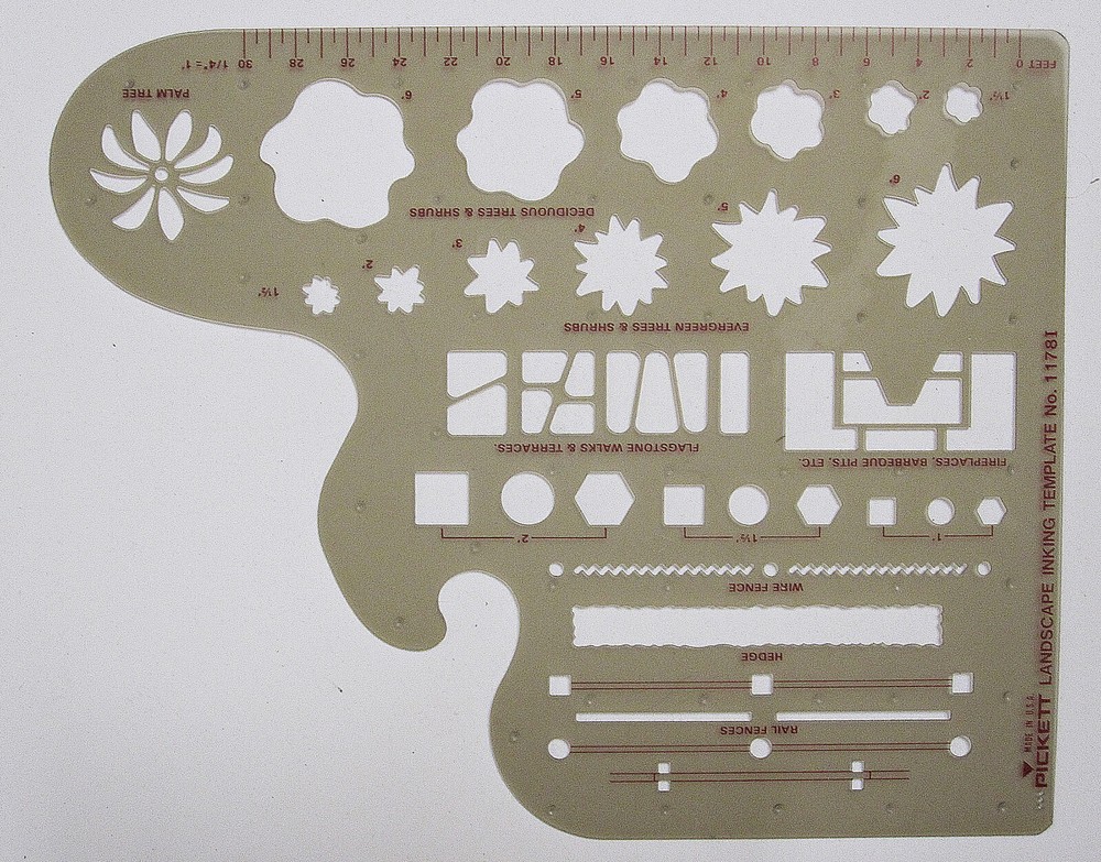 Pickett Landscape Inking Template No. 1178I
