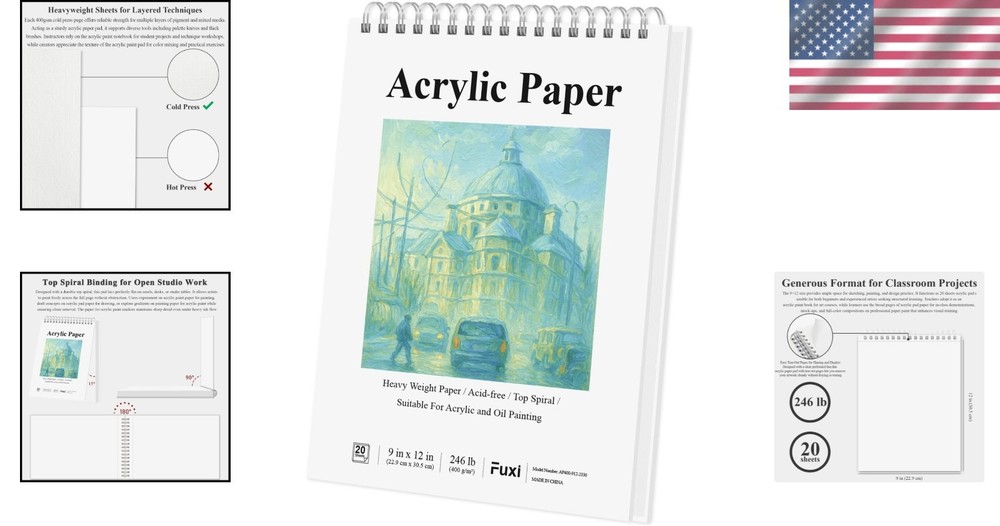 Acrylic Paper Pad for Layered Techniques, 20 Sheets