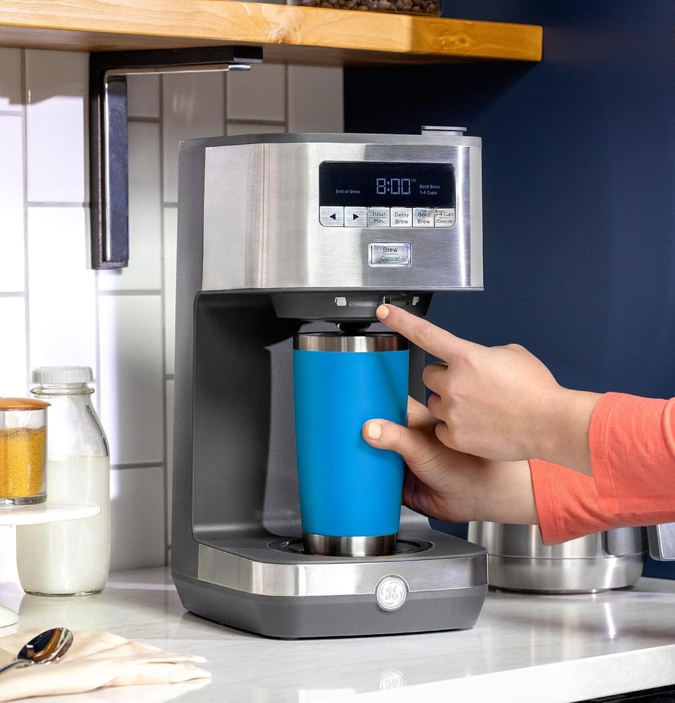 GE 10 Cup Drip Coffee Maker with Single Serve