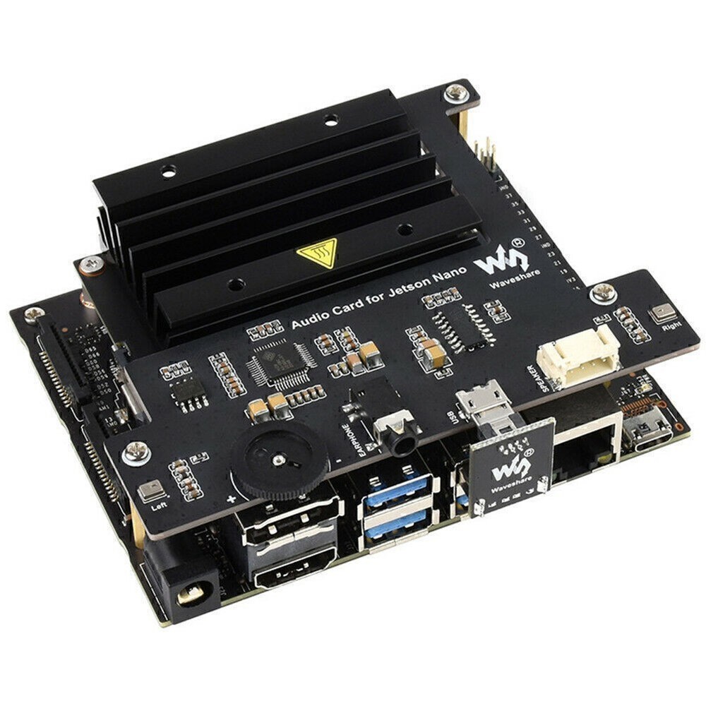 Waveshare Audio Codec Module for Jetson Nano USB Audio Codec Driver-Free Sou KI