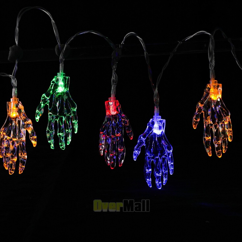 Waterproof LED String Lights: Skeleton & Ghost Battery-Powered Party Decor Lamp