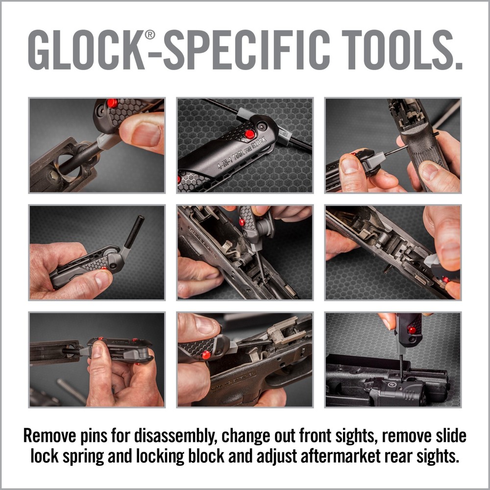 Real Avid 4-in-1 Multitool for Glock | Sight & Punch Tool, Screwdriver AVGLOCK41