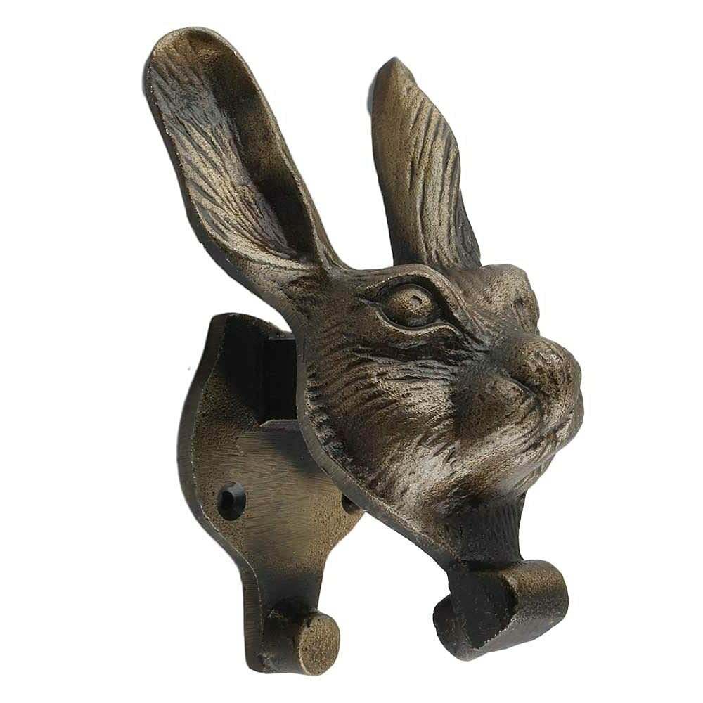 Handmade Iron Rabbit Face Design Door Knocker Home Decor