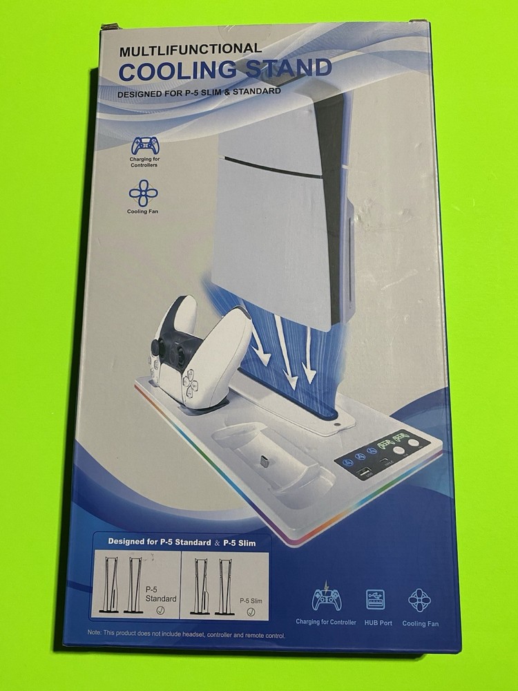 PS5/PS5 Slim Multifunction Cooling Stand and PS5 Controller Charging Docks