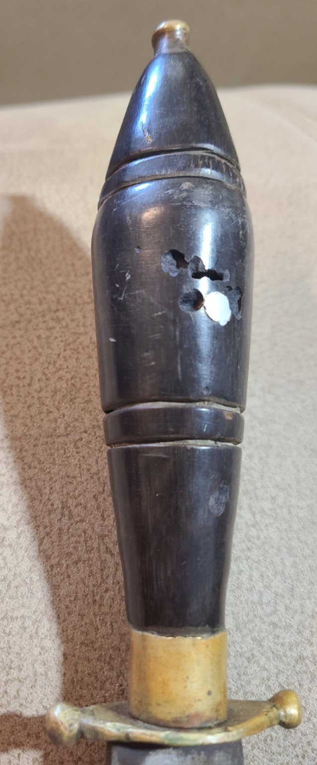 Vintage Scorpion Blade Antique Mexican Knife With Bull Horn Handle Circa 1890's