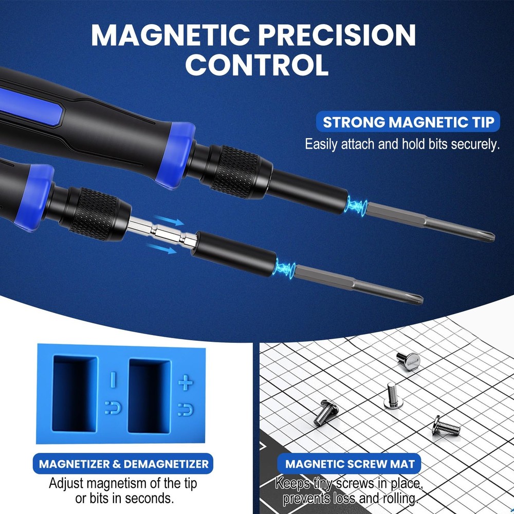 152Pcs Precision Screwdriver Set 152-in-1 Set, Blue