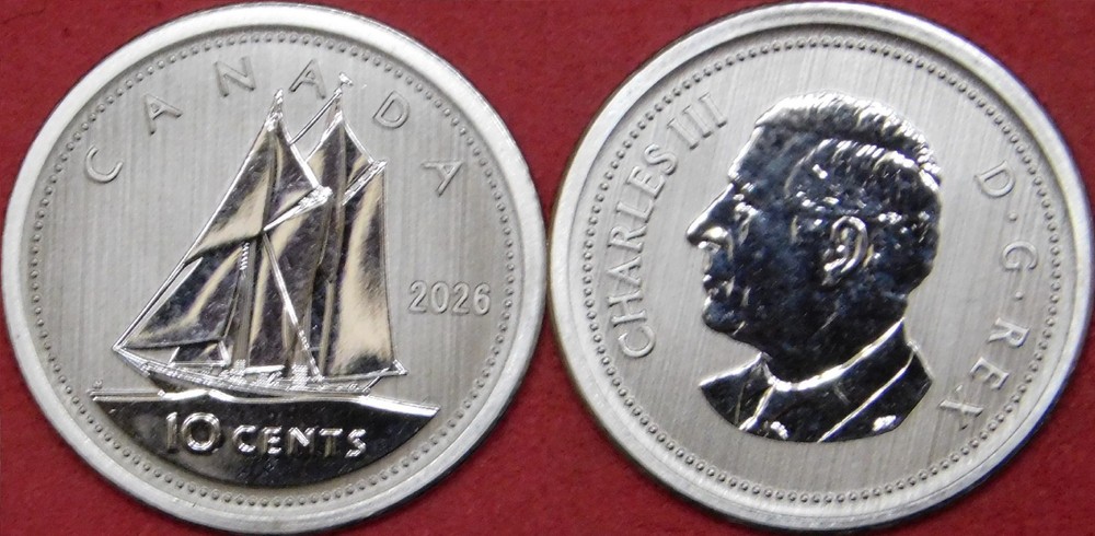 Specimen 2026 Canada 10 Cents From Mint's Set