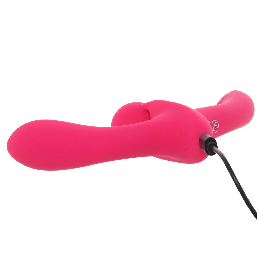 Silicone Double Tapping Stimulator Dual-Ended Vibrating Strapless Strap-On