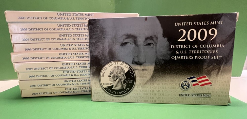 2009 D.C. & U.S Territories Quarter Clad Proof Set  10 sets