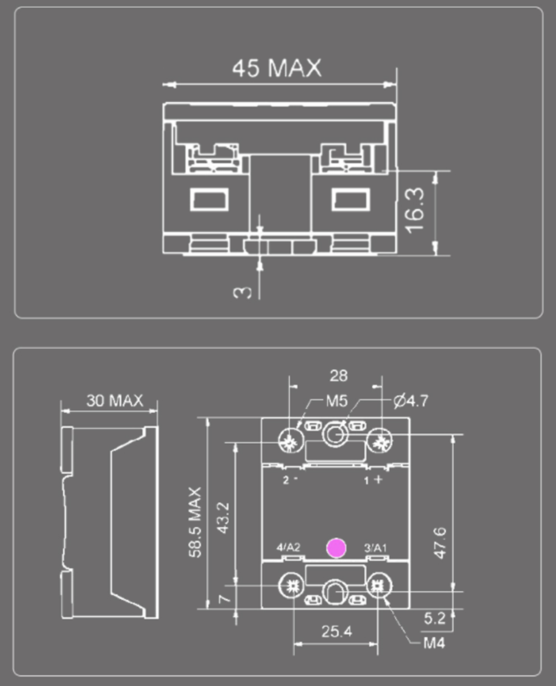ENMG single-phase solid state relay 24VDC controlled AC24-510V SSR-75DA SO867070
