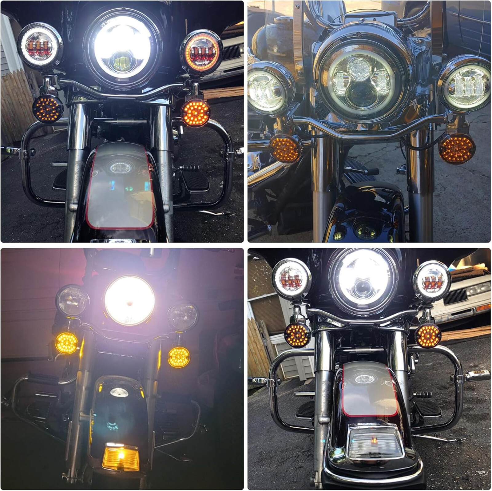3-1/4" 1157 LED Turn Signals Blinker Lights For Harley Road King Electra Glide