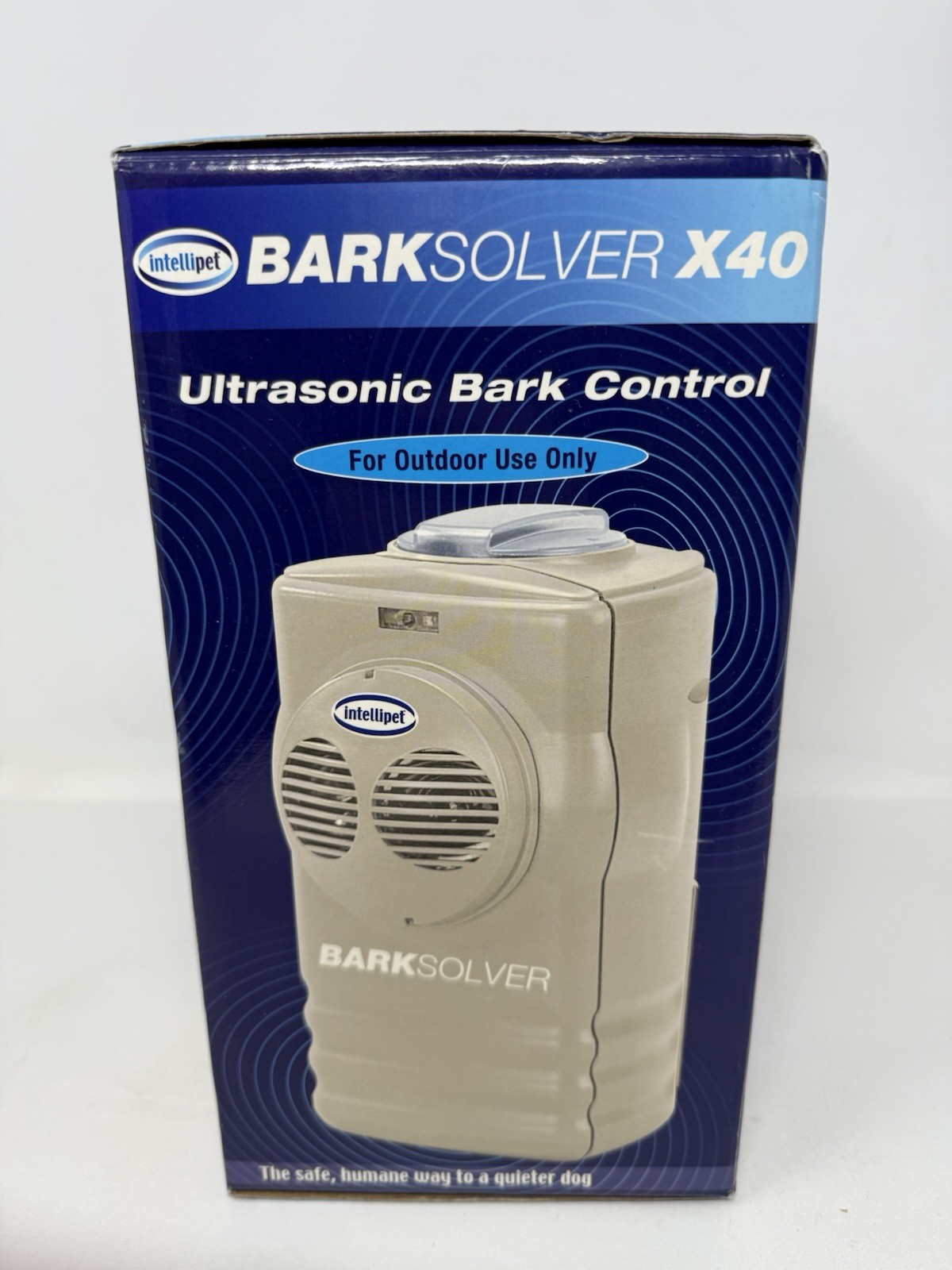 Intellipet Bark Solver x40 Ultrasonic Outdoor Dog Bark Control ~ Open Box *Read