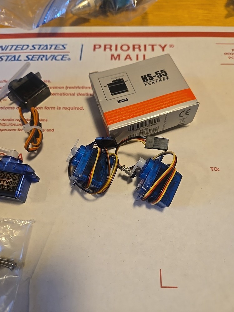 Hitec HS-55 Feather Micro Remote Control Airplane Servo, & Extras