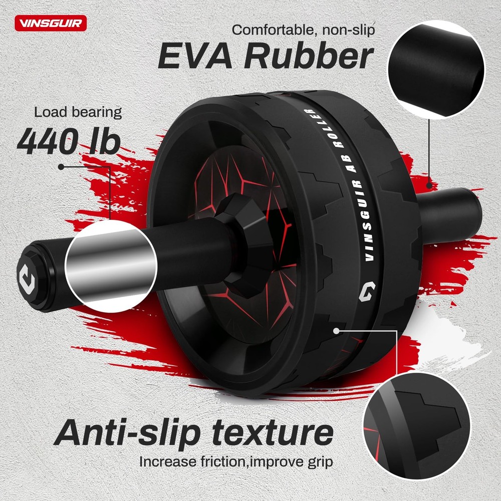 Ab Roller Wheel, Abs Workout Equipment for Abdominal & Core Strength Training...