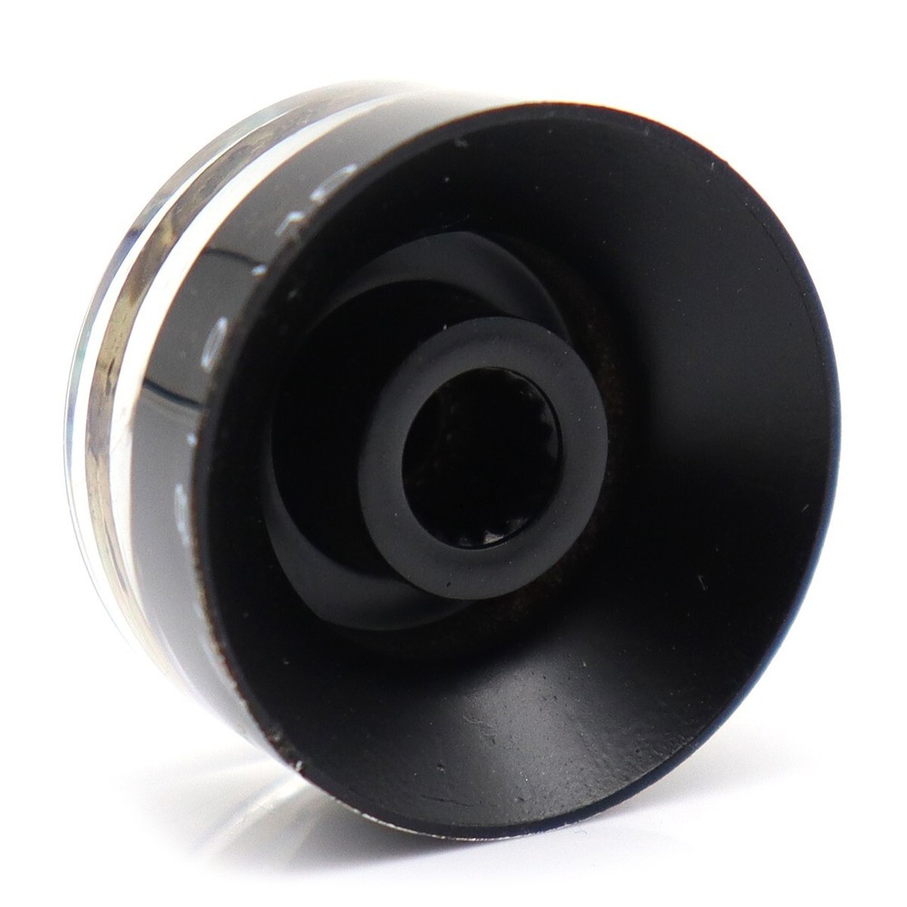 4x Abalone Ring Guitar Knobs Push-in Volume Amplifier Audio Control Knobs Black