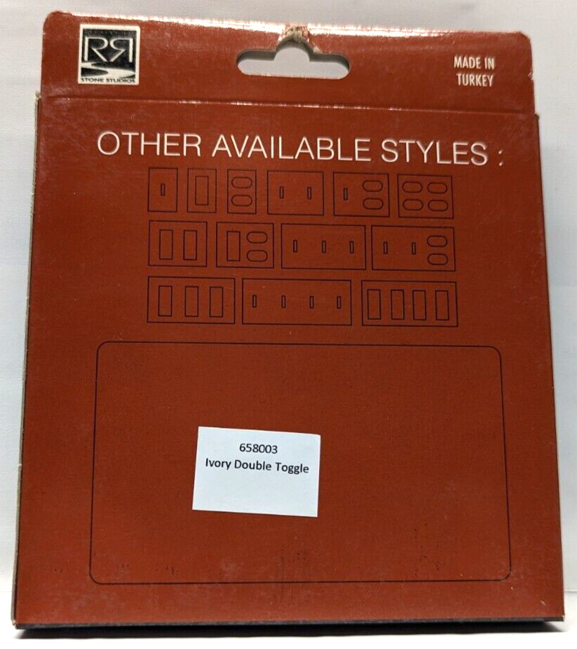 Ivory Travertine Double Toggle Switch Wall Plate / Switch Plate / Cover