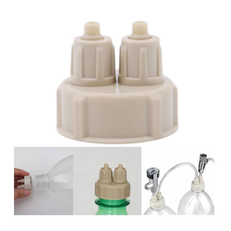 2Pcs Aquarium DIY CO2 System Kit Generator Bottle Cap Quick Screw Cap & ZP