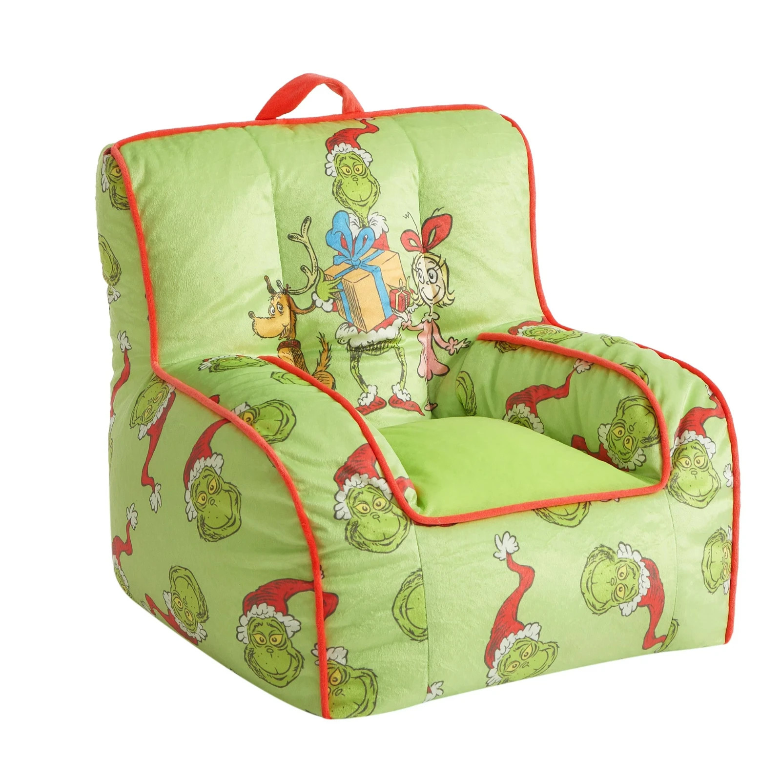 Grinch 18" Toddler Square Beanbag Chair, Green